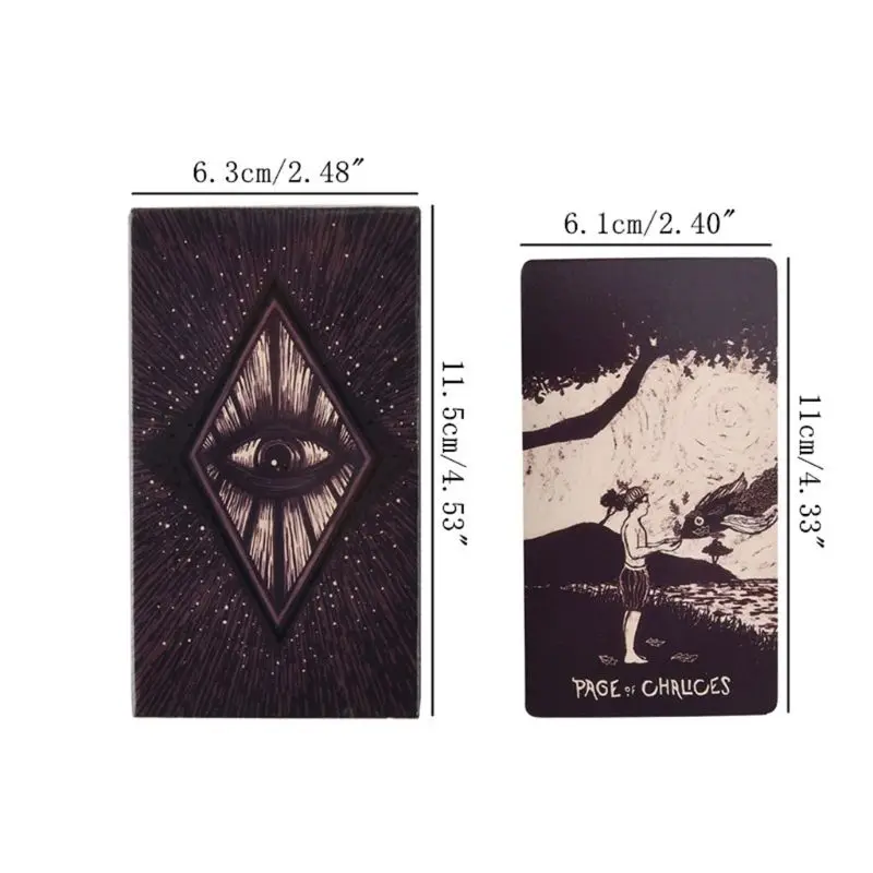 

78pcs Light Visions Tarot Cards Full English Oracle Deck Funny Family Board Game Party Playing Game Cards