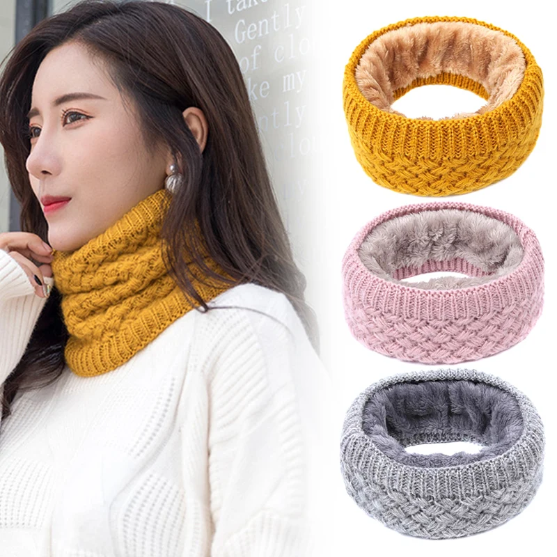 

Women Scarf Comfortable Warm Scarves Knitted Scarves Neck Warm Thickened Soft for Winter Outdoor