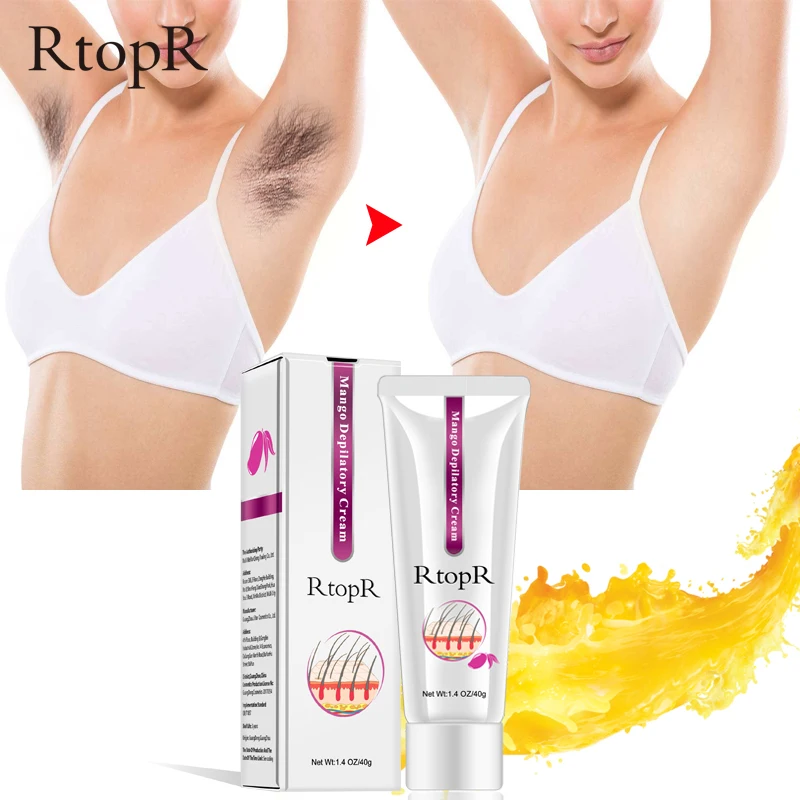 

40g Mango Depilatory Cream Painless Effective Hair Removal Whitening Hand Leg Armpit Hair Loss Product Summer Essential TSLM1