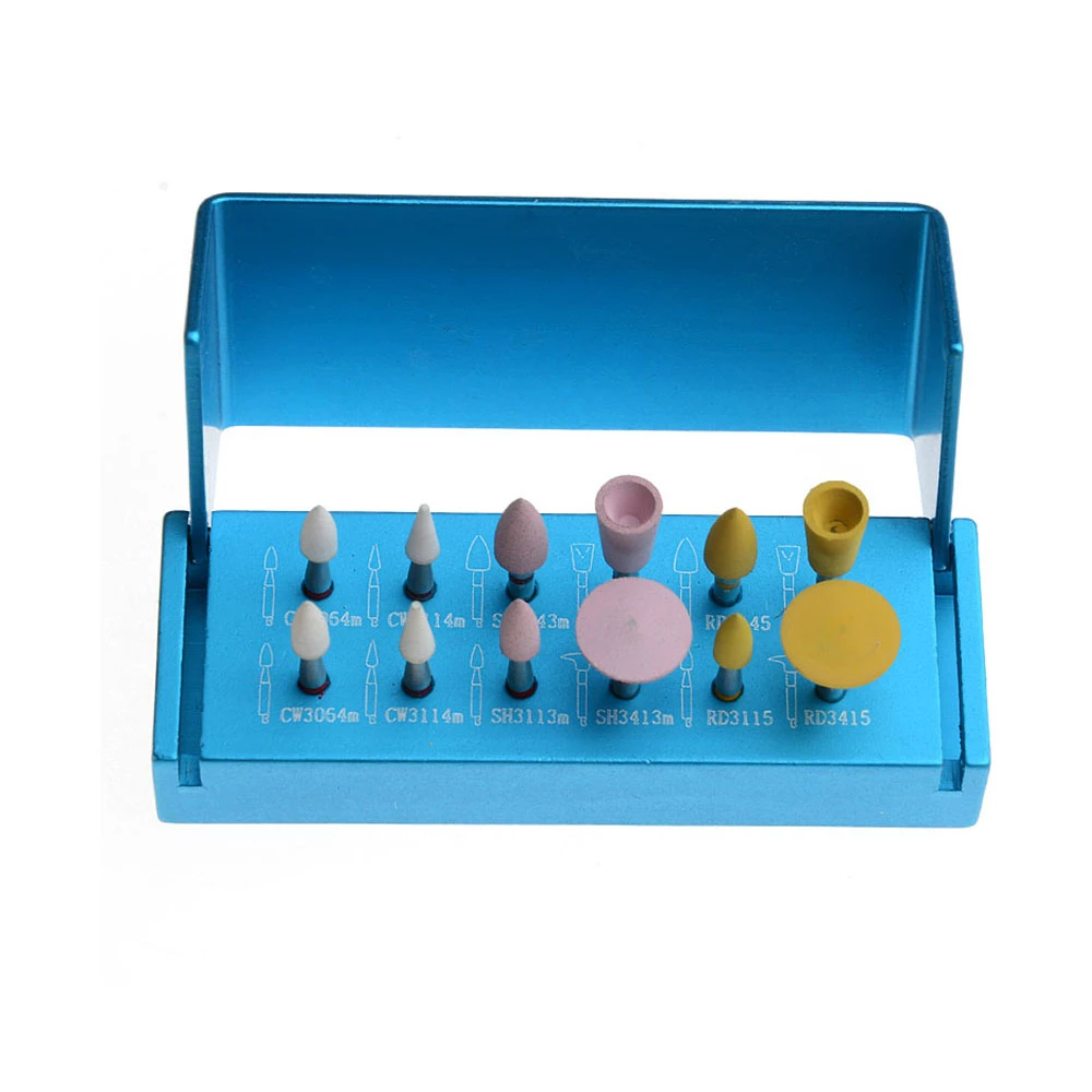 

High Brightness Polishing Dental Porcelain Polishing Kit for Low Speed Contra Angle Dental Material Prcelain Grinding Head Set