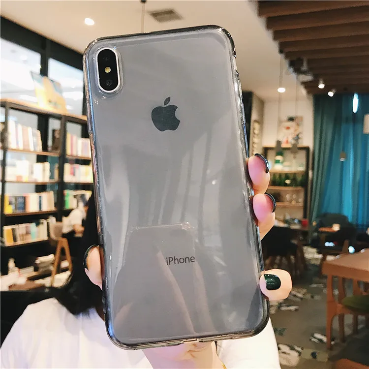 transparent black Lovebay карамельный цвет чехол для телефона для iPhone 11 Pro XR 7 8 6 6s Plus X XS Max цвет прозрачный Ультратонкий Мягкий ТПУ задний чехол s - Цвет: transparent black