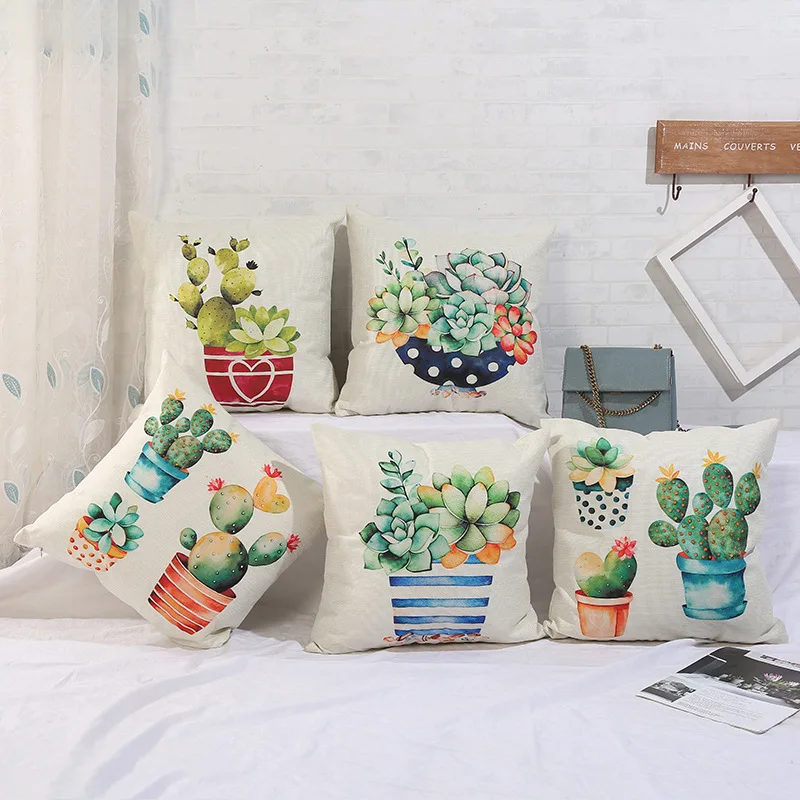 Завод накидка для подушки сочные Подушка Чехол Красочные суккулентные чехол