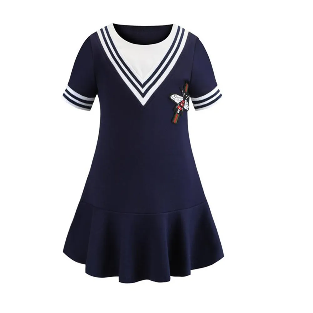 2020 платье принцессы для девочек детское с бантом летние платья маленьких одежда