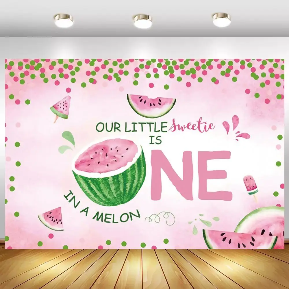 

Фон для фотосъемки с изображением арбуза, украшение на 1-й день рождения