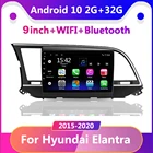 Автомагнитола на Android 10,0, мультимедийный видеоплеер для Hyundai Elantra 2015, 2016, 2017, 2018, 2019, 2020gps-навигация, 2 Din, без DVD
