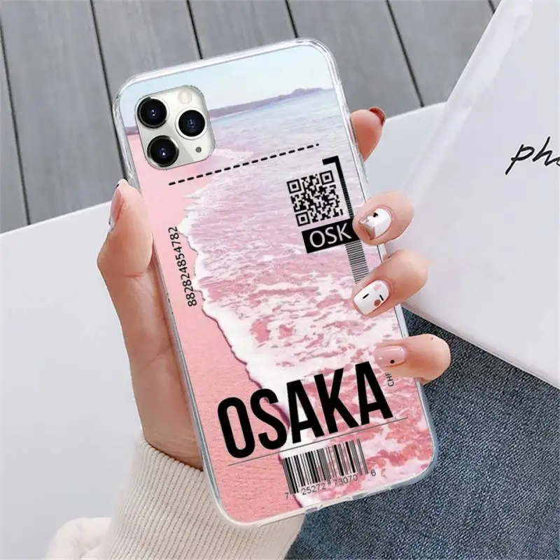 

sea air ticket Phone Case For iphone 12 5 5s 5c se 6 6s 7 8 plus x xs xr 11 pro max mini