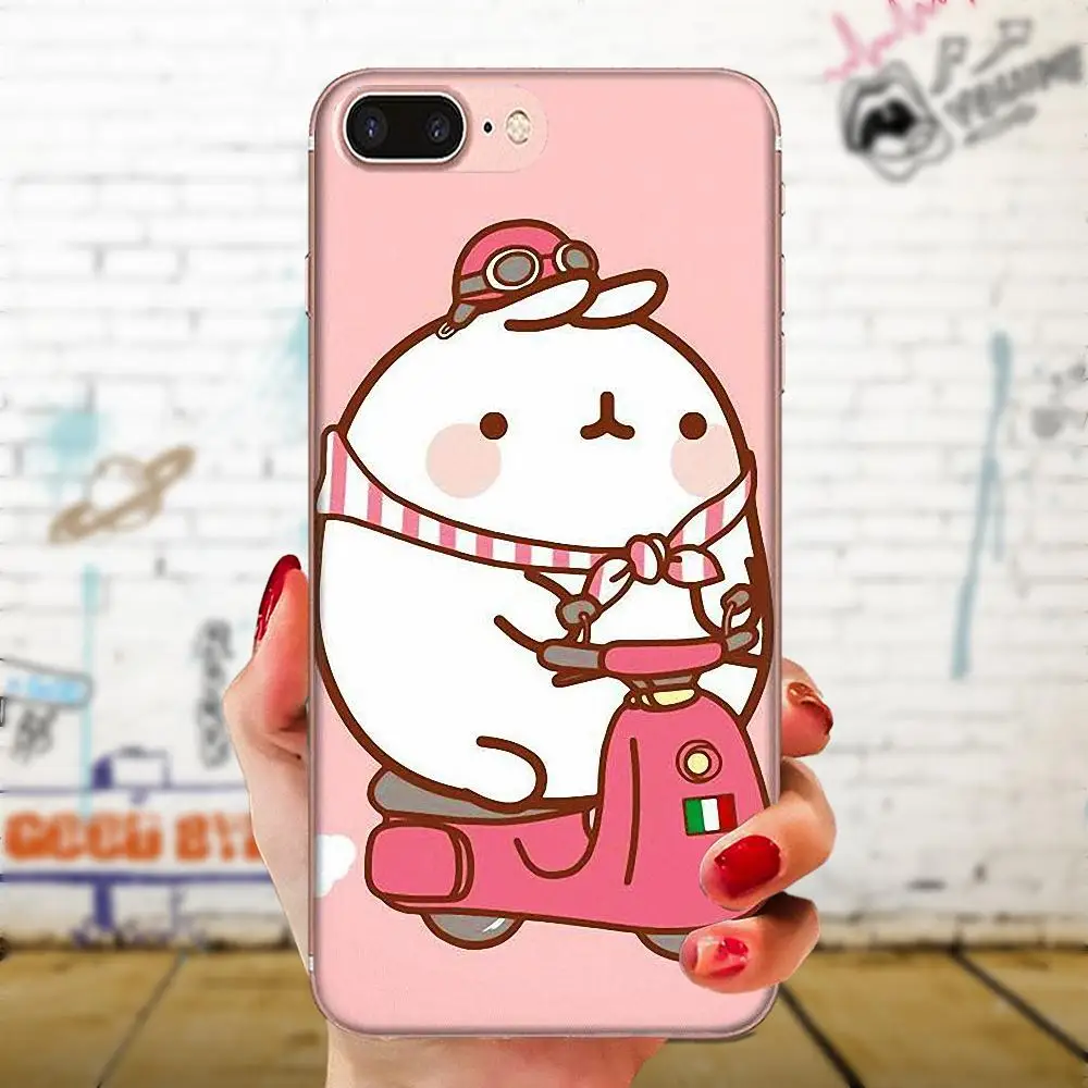 Kawaii Molang Пёс из мультфильма кот для Galaxy Alpha Note 10 Pro A10 A20 A20E A30 A40 A50 A60 A70 A80 A90 M10 M20 M30 M40 |