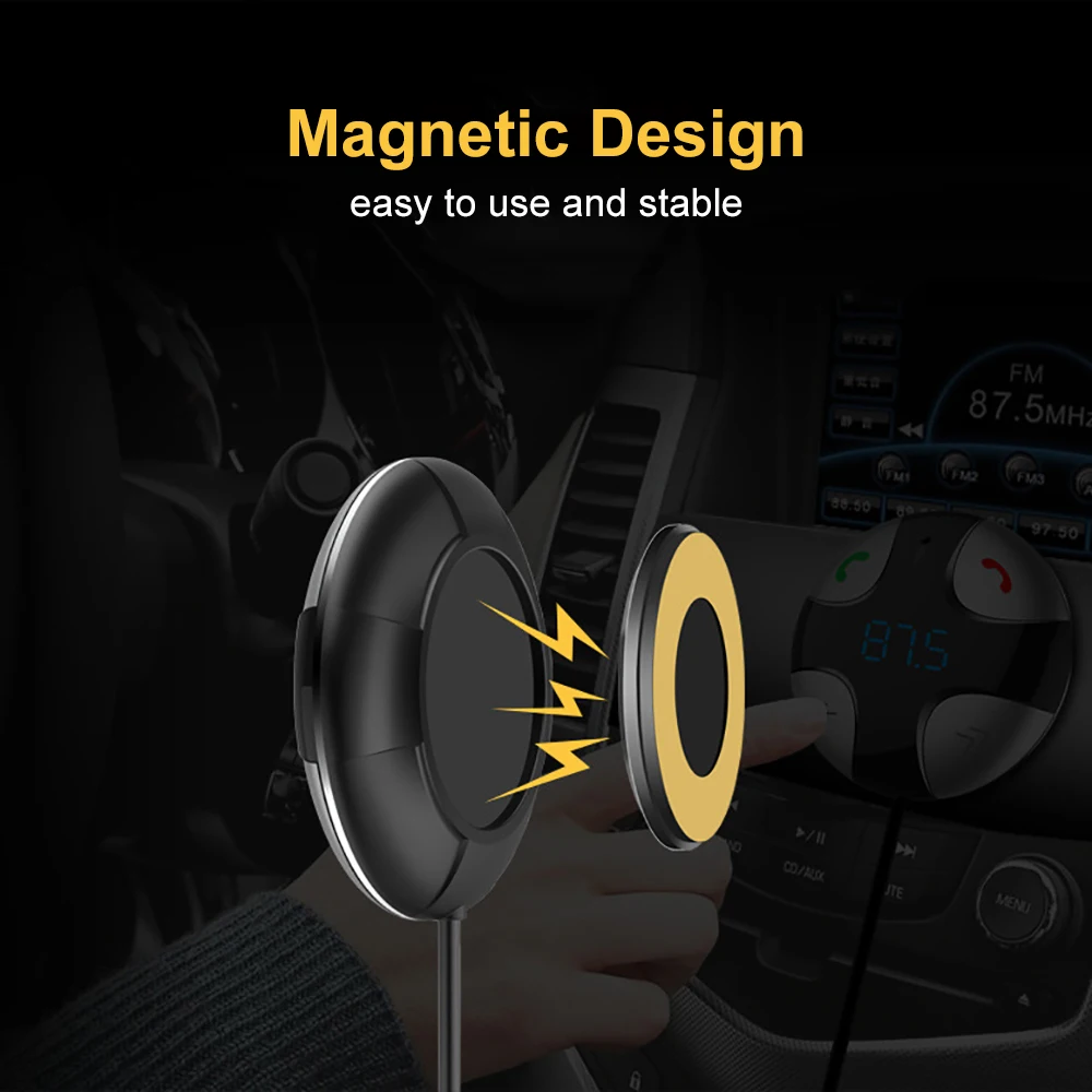 AOSHIKE 2019 Car MP3 Player Cigarette Bluetooth V4.2 receiver FM transmitter Dual USB Charger U disk / TF Card lossless Music | Автомобили