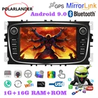 7-дюймовый емкостный сенсорный автомобильный радиоприемник 2 Din, GPS, Wi-Fi, Android, двойной USB, iOS, Airplay Для FordFocusS-MaxMondeo 9GalaxyC-Max