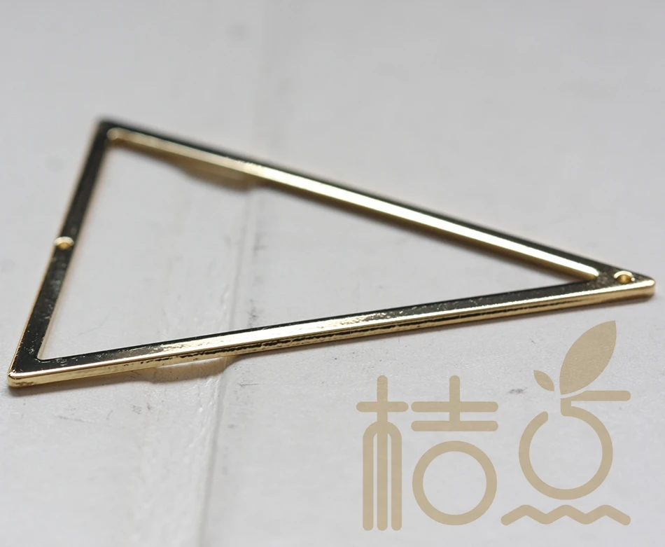 Твердый латунный треугольный кулон с 2 отверстиями Геометрия 50 1x40 1 мм (3784C)|Шармы| |