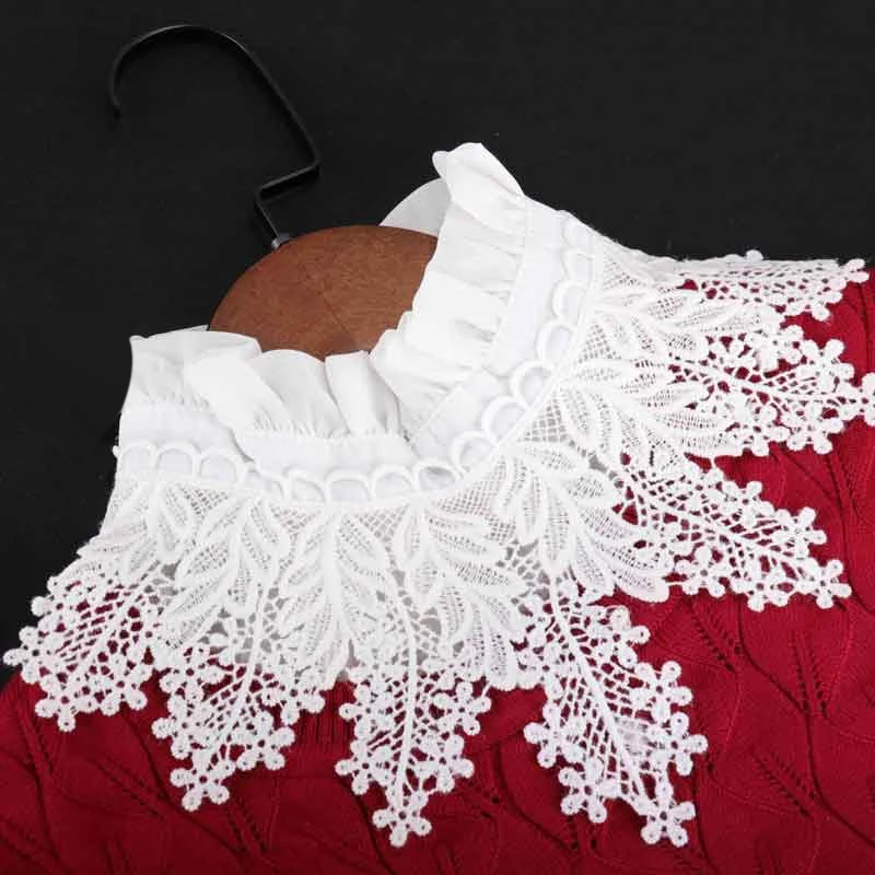 Женский Винтажный кружевной воротник с вышивкой 2020| |