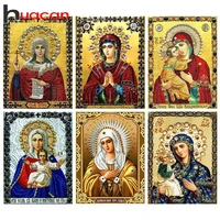 huacan full square diamond painting icons religion 5d diamond embroidery mosaic kits art home decoration