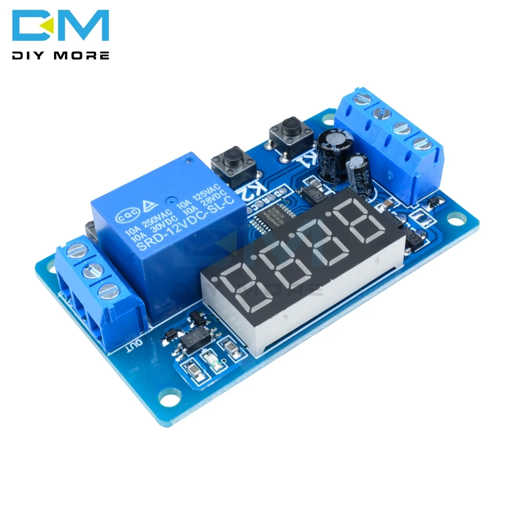 Цифровой DC12V отсрочка таймера реле Многофункциональный пусковой модуль доска 4 кнопка таймера 4-цифровой СВЕТОДИОДНЫЙ дисплей таймер Управление Переключатель цикла