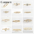 Женское кольцо на палец Canner, кольцо из стерлингового серебра 925 пробы с фианитом, ювелирные украшения для помолвки, свадьбы, 2021