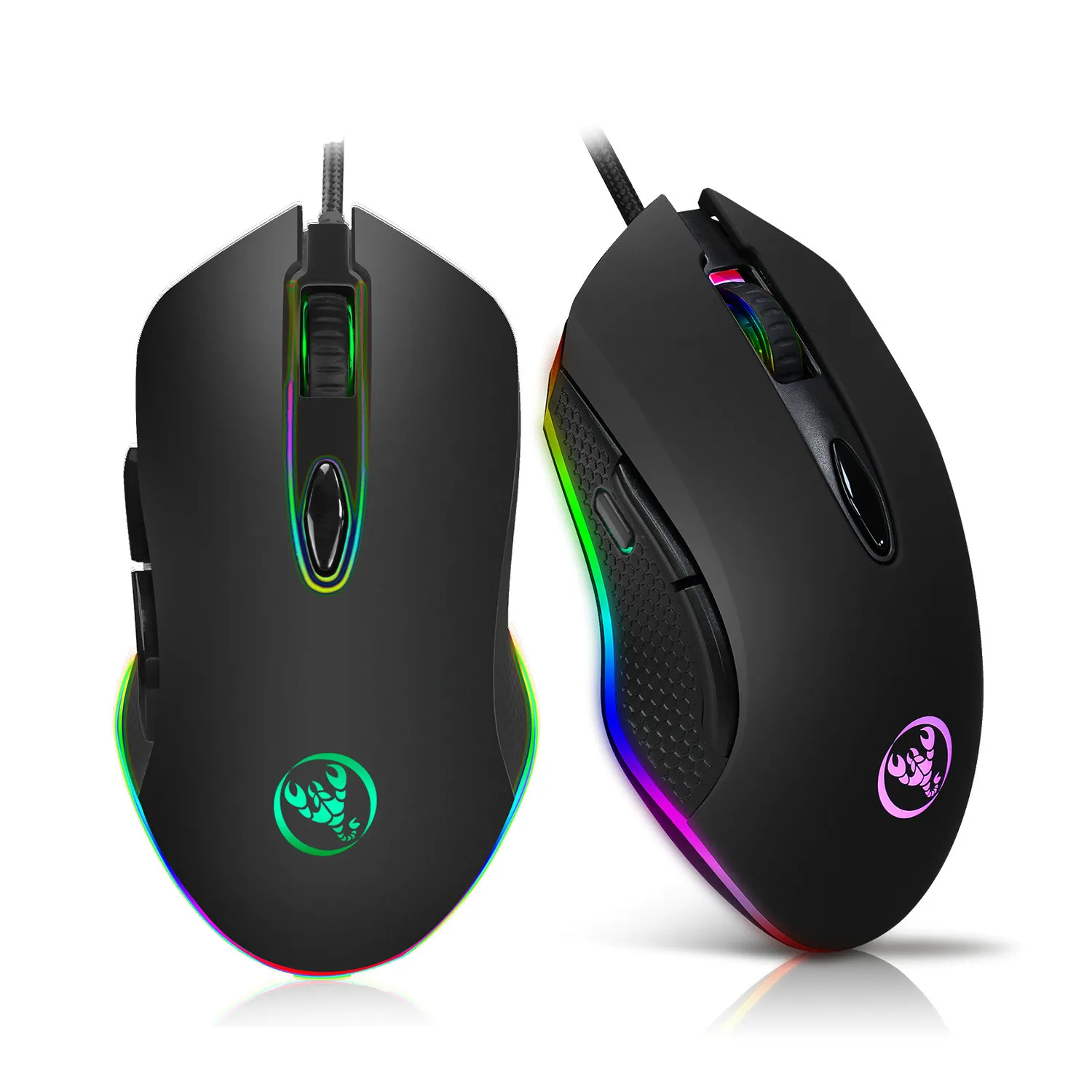 Мышь Компьютерная HXSJ S500 с RGB подсветкой 4800DPI|Мыши| |