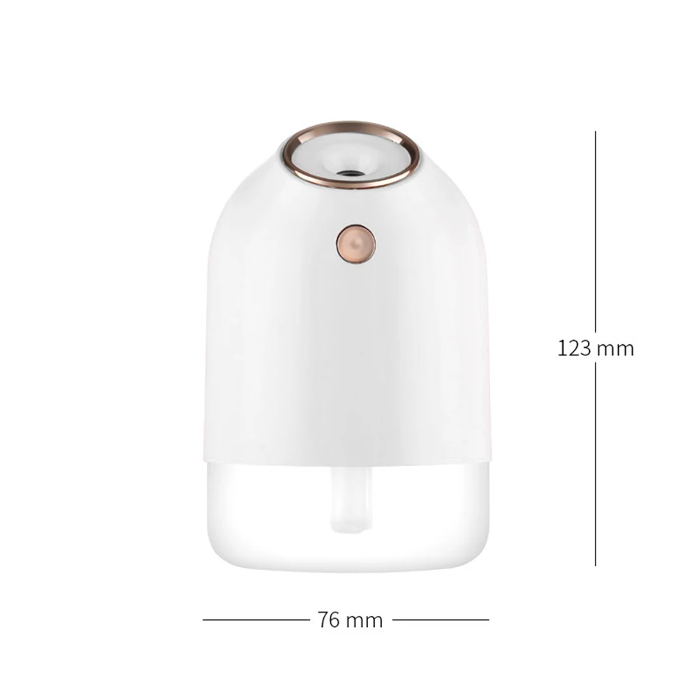 

250ml Portable Air Humidifier USB Rechargeable Mini Mute Air Purifier Home Office Humidifier Cool Mist Maker with Romantic Light