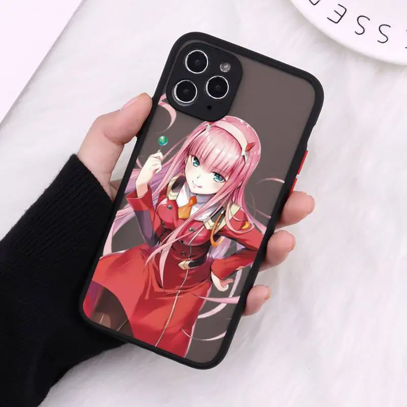 

Japan DARLING in the FRANXX Phone Cases Matte Transparent For iPhone 12 Mini 11 Pro XR XS Max 7 8 Plus