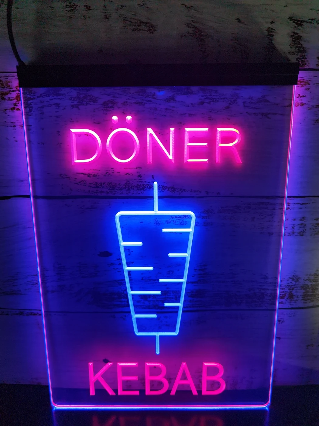 1S014 Doner Kebab Restaurant Caf Decoration Bar Dual Color LED Neon Sign | Дом и сад