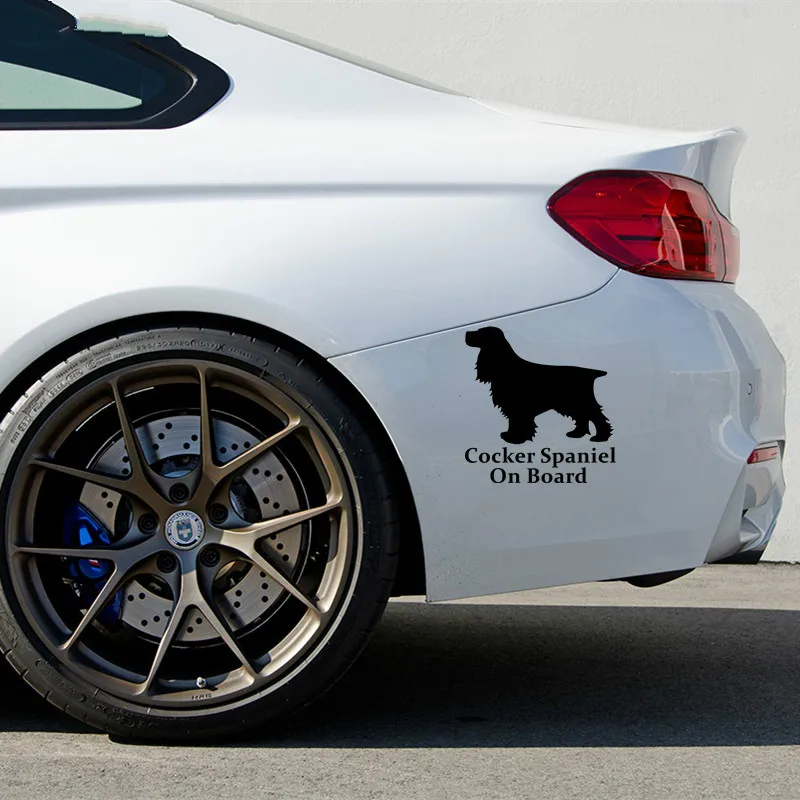 Кокер-спаниель на доске для Авто/бампера/окна виниловая наклейка наклейки DIY