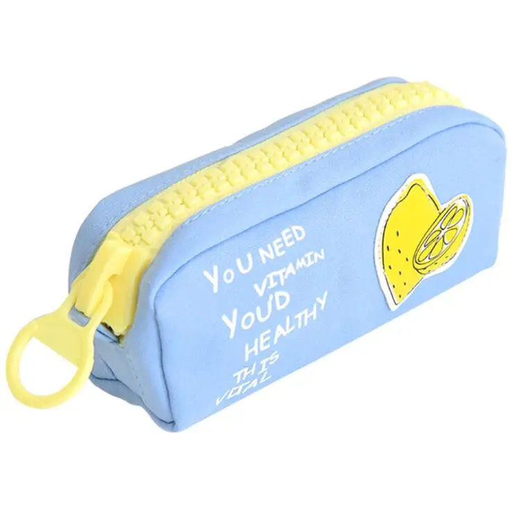 2 Fashion PU leather Pencil Case Korean Canvas Cute Kawaii Pen Bag Big capacity pencil Pouch School Stationery Gift - Цвет: 2