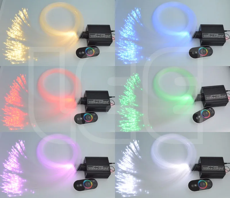 16 Вт RGB светодиодный комплект оптоволоконного светильника 150/200/300 шт. * 0 75 мм 2 м