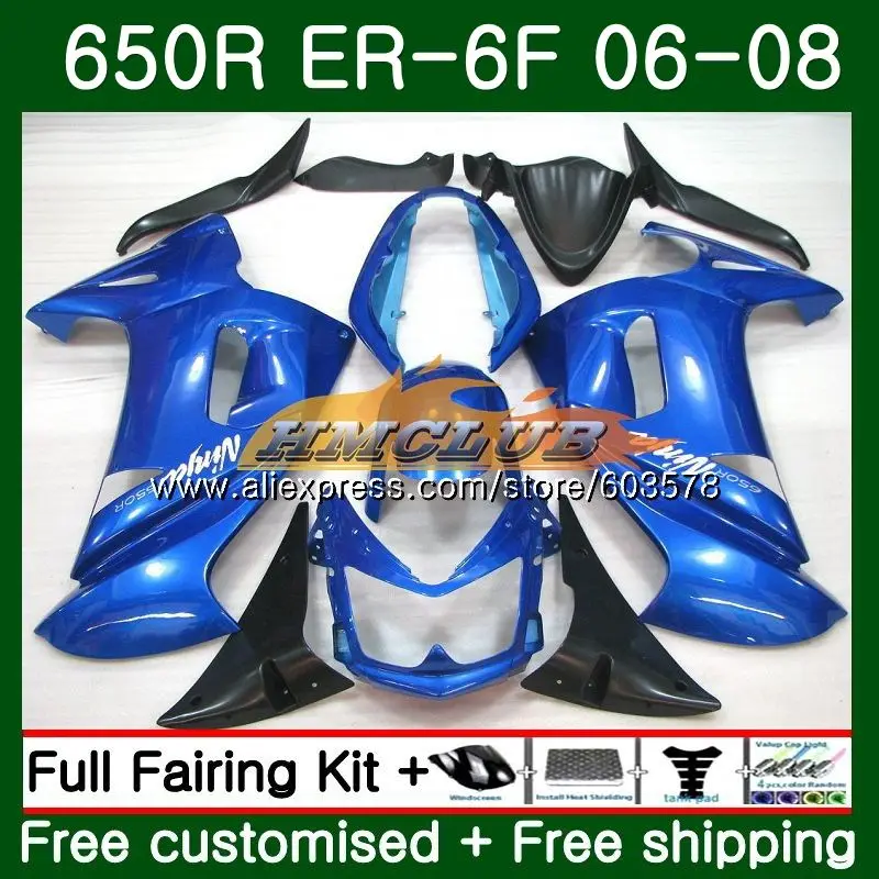 

Средства ухода за кожей для KAWASAKI NINJA 650R ER6 F 650 ER6F 06 07 08 синий 27CL. 77 Ninja650R ER-6F 06-08 ER 6F 2006 2007 2008 Обтекатели