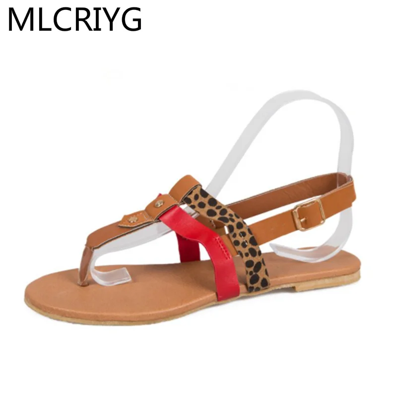 

2021 Summer Women Sandals Fashion Vintage Leopard Buckle Sandals Outdoor Beach Open Toe Women Casual Sandals Sandalias De Mujer