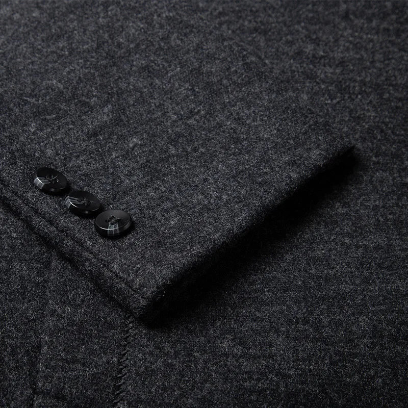 Размера плюс 8XL 7XL новое зимнее шерстяное длинное бушлат для мужчин стройная