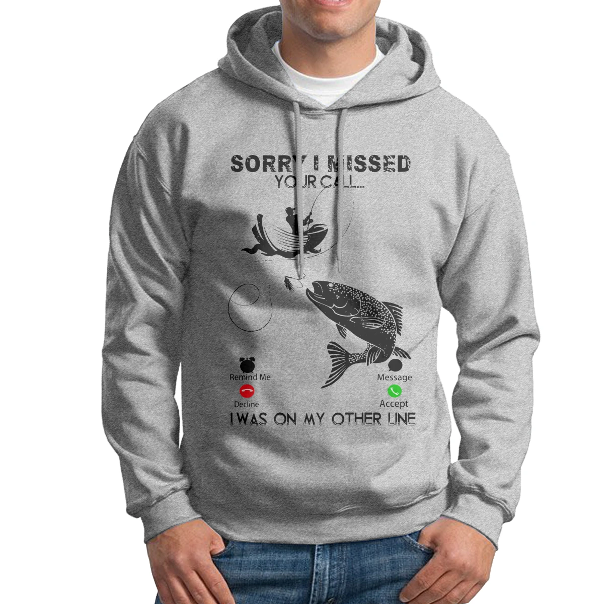 

Забавные, извините, я пропустил ваш звонок, был на другой линии, рыбалка, толстовки, мужские Забавные топы с капюшоном, толстовка с капюшоном ...