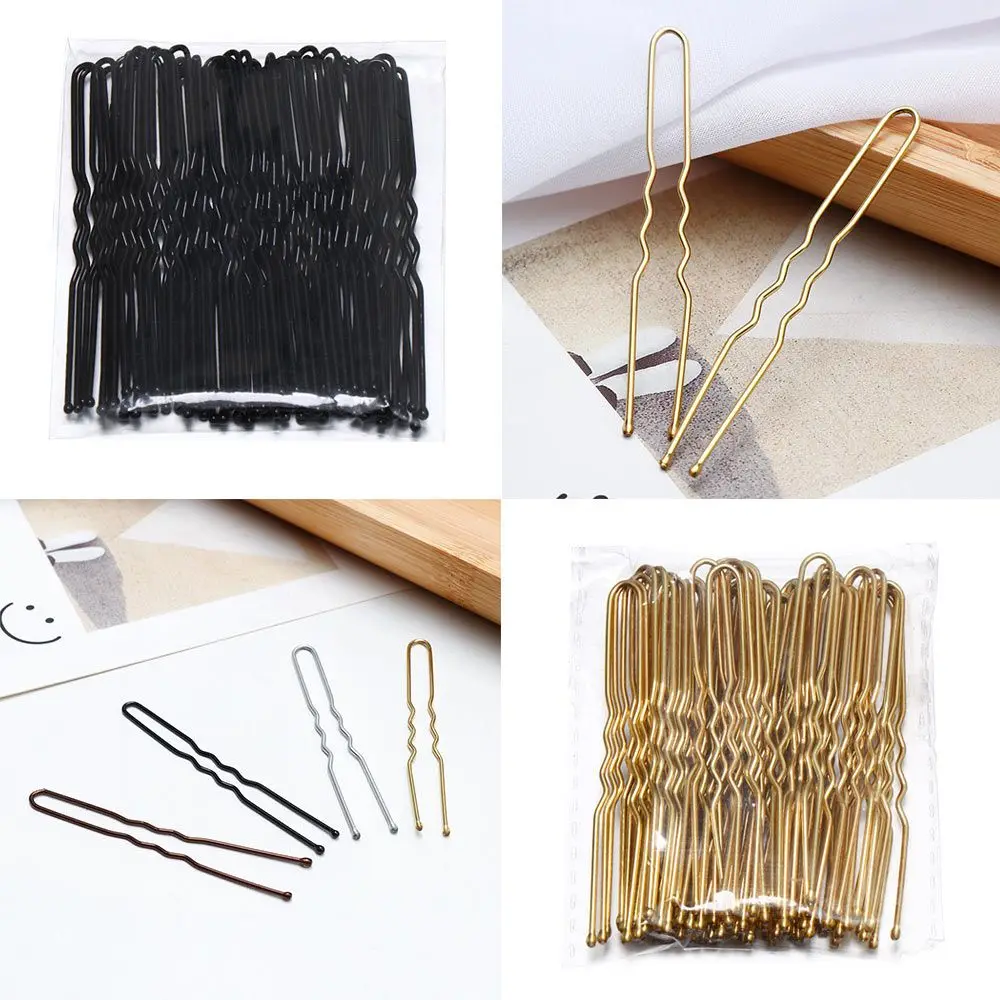 

Металлические U-образные шпильки для волос, 50 см