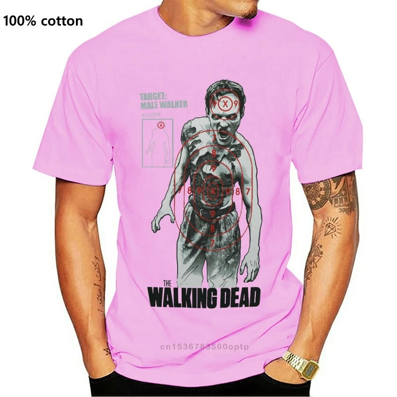 

New Walking Dead Mens Walking Target T shirt X Large Grey