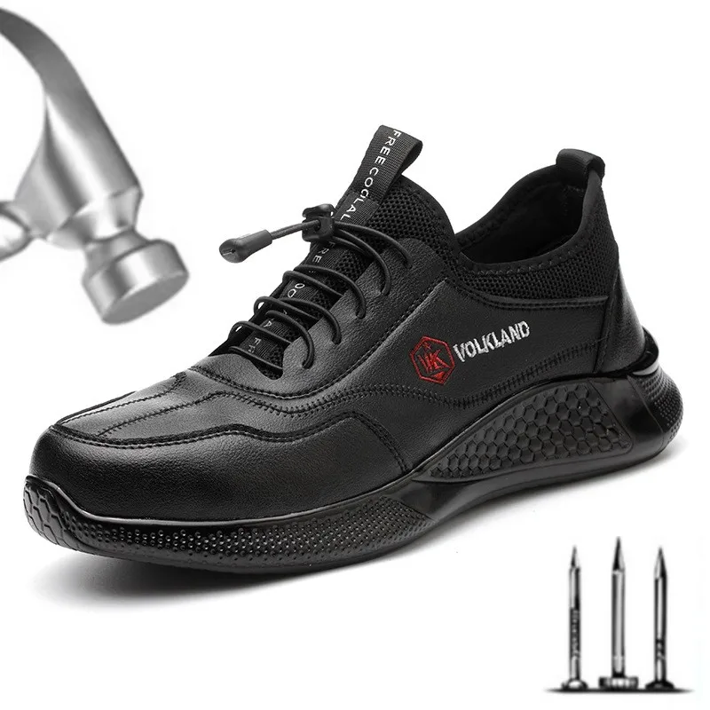 

Мужские ботинки со стальным носком, зимние водонепроницаемые кожаные кроссовки