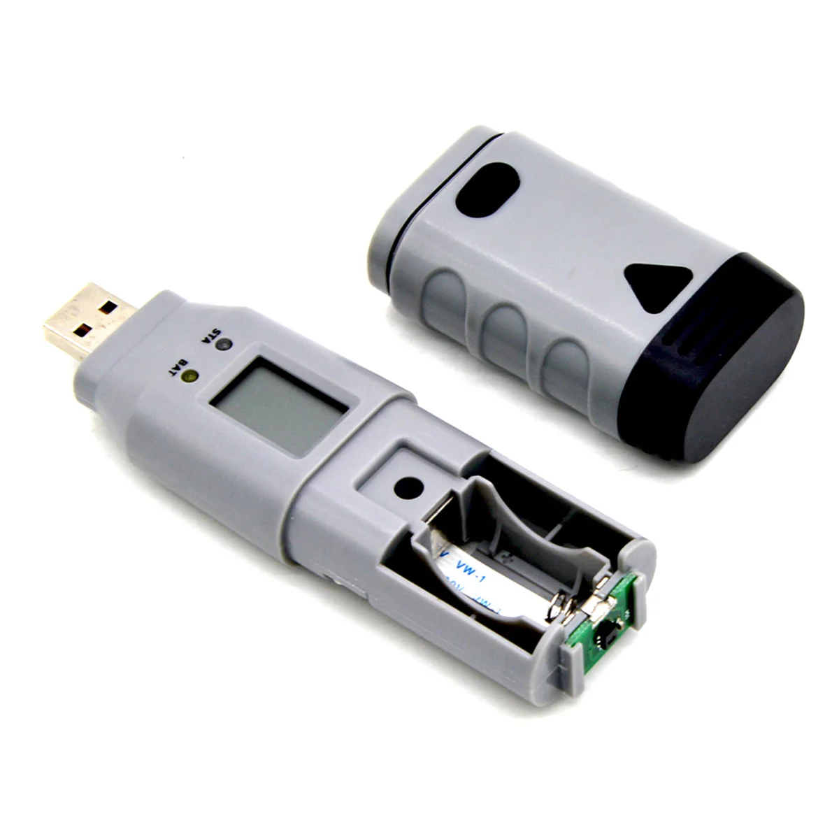 USB ЖК дисплей 2 канальный влажность Температура регистратор данных записывающее