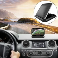 abs plastic adjustable car phone holder pad mount pad mat phone stand for dashboards armrest music playing smartphones black