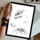 Планшет для рисования со шкалой A3A4, цифровой графический планшет со светодиодной подсветильник кой для алмазной живописи, портативный планшет для Просмотра рентгеновских снимков