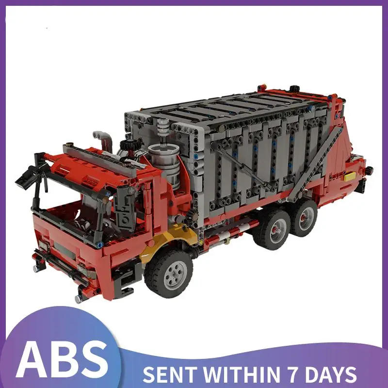 

Moc Garbage Truck Technic Car Building Blocks Container Truck Vehicle Garbage Rubbish Car Sets Model Blocks Children's Toys