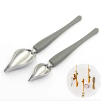 2pcsset stainless steel mini sauce painting coffee spoon kitchen home chef decoration pencil anti slip accessories draw tools
