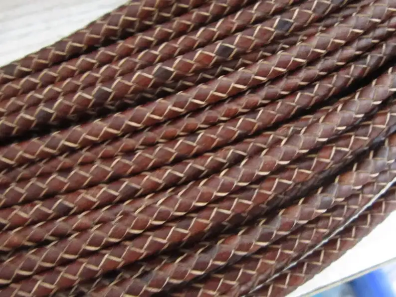 5 мм круглый кожаный шнур плетеные Проблемные кожаные полоски|Ювелирная