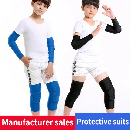 Children's Anti-Collision Honeycomb Kneecap Protection Basketball Football Elbow Skating Children Armguard | Спорт и развлечения