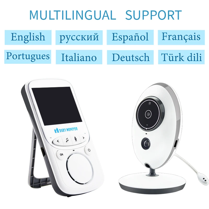 VB605 Беспроводной ЖК-Аудио Видео Радионяня Радио Няня Домофон ИК 24ч Портативная