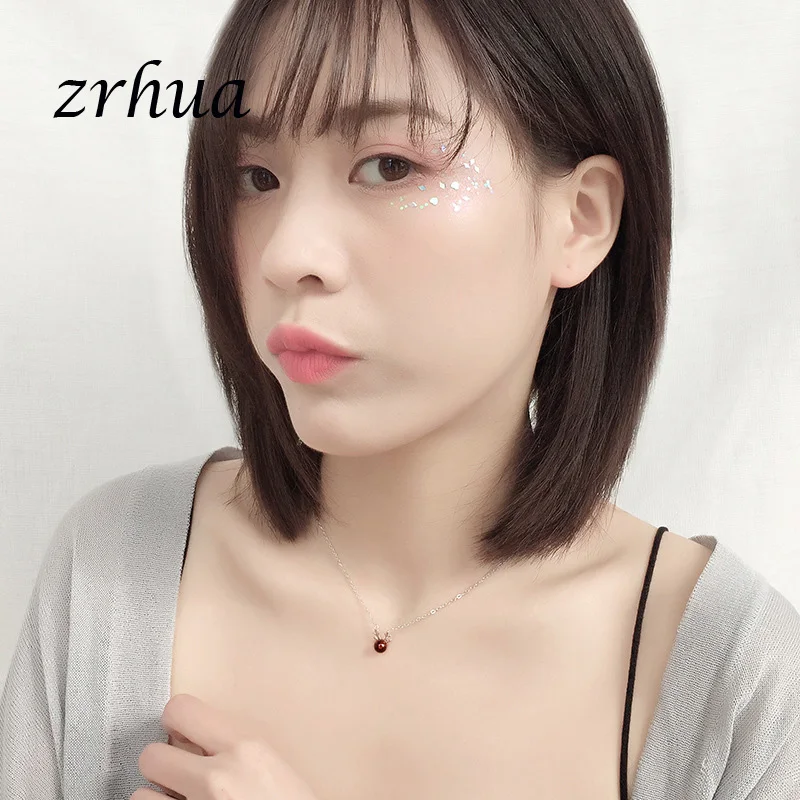 Высокое качество красный олень кулон рога ожерелье цепь Корея Сладкий шею