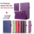 Модный однотонный чехол-подставка для Samsung Galaxy Tab A 8 A8, 8,0 дюйма, 2019 дюйма, T295, T290
