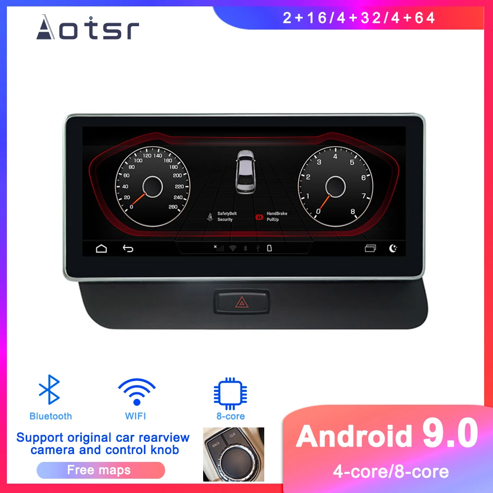 Android 9 автомобильный DVD плеер GPS навигация для Audi Q5 B8 2009 2015 Авто Радио стерео