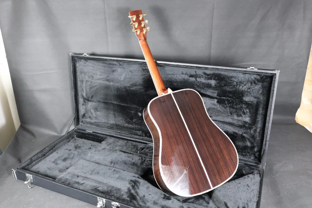 41 ''D стиль C 45 Акустическая Электрогитара Fishman EQ Solid Top. Твердый палисандр гриф