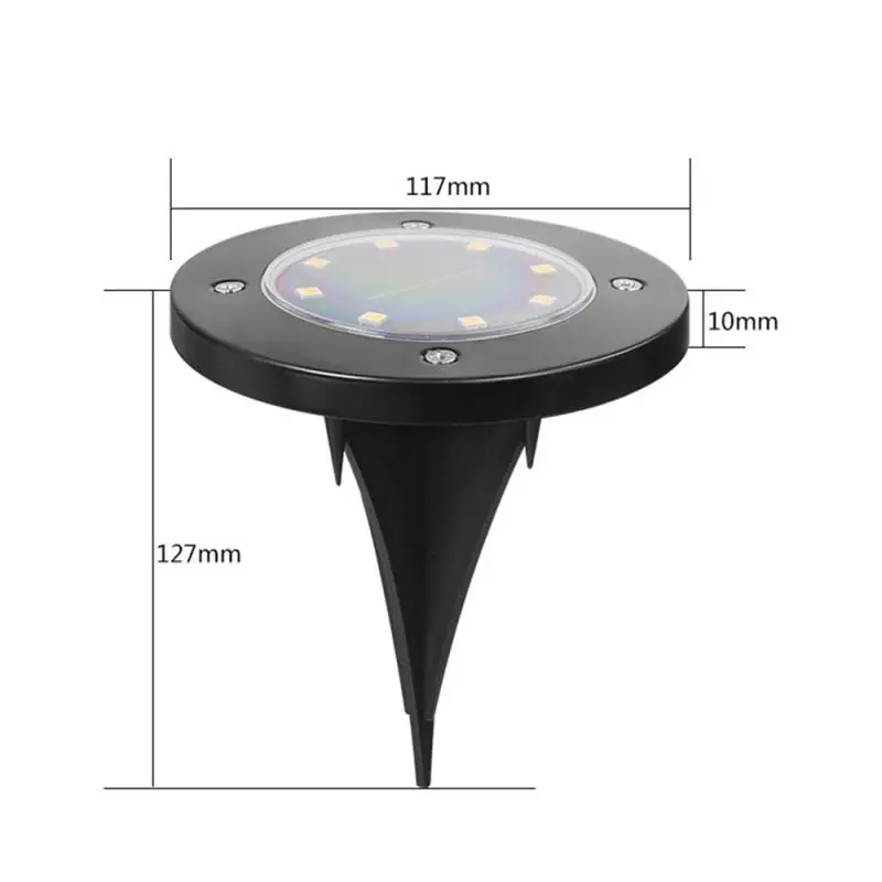 

1-2pcsSolar Led Light Outdoor Household Stainless Steel Waterproof Underground Lamp Lawn Lamp Villa Garden Decorative Lighting