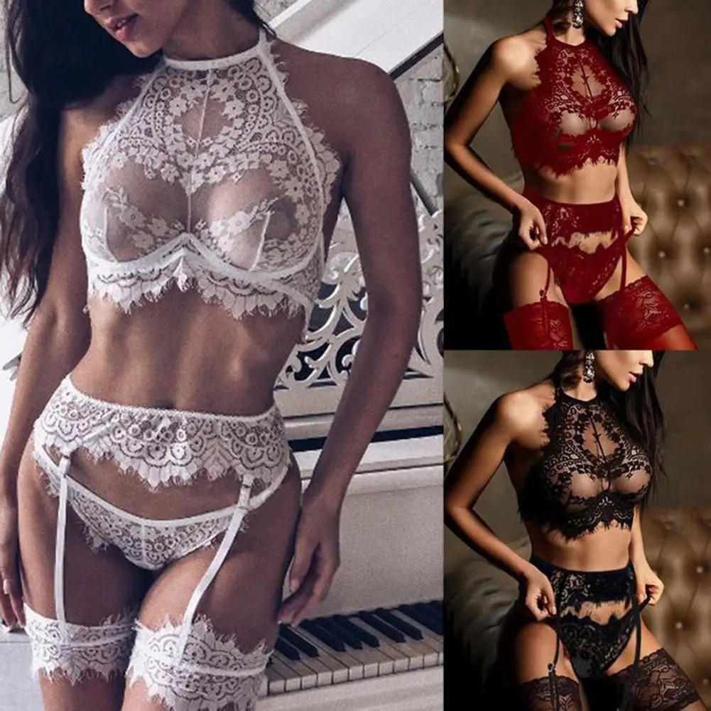 

2019 3Pcs Sexy Porno Sexy Crotchless Erotic Babydoll Sexy Underwear Sexy Costumes Lenceria Erotica Mujer Sexi