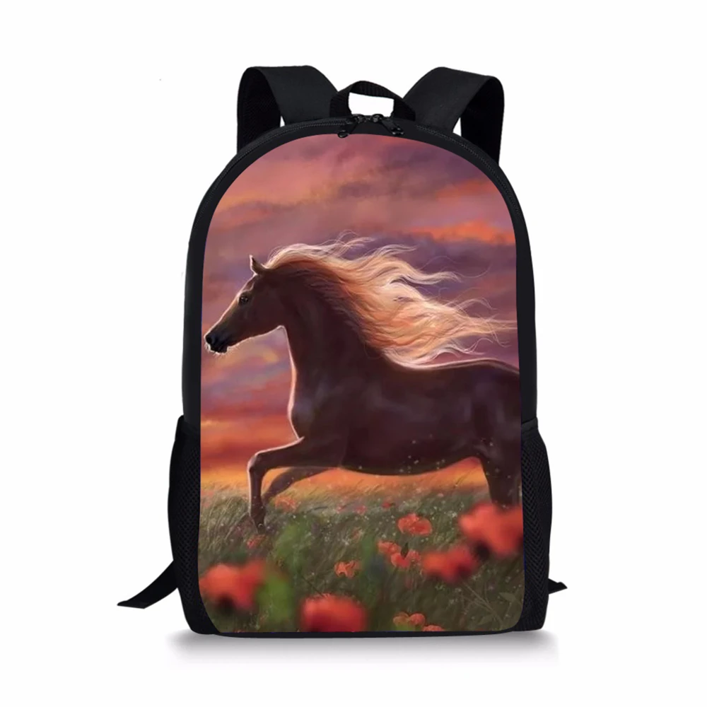 Fashion Children's Backpack Fantasy Unicorn Horse Pattern Toddler School Book Bag Cute Animal Women's Travel Backpack
