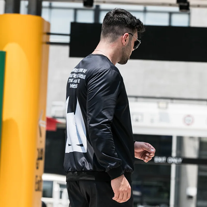 

Plus size men's clothing autumn new fat loose lazy wind plus fat increase hip-hop personality trendy fat plus size sweater