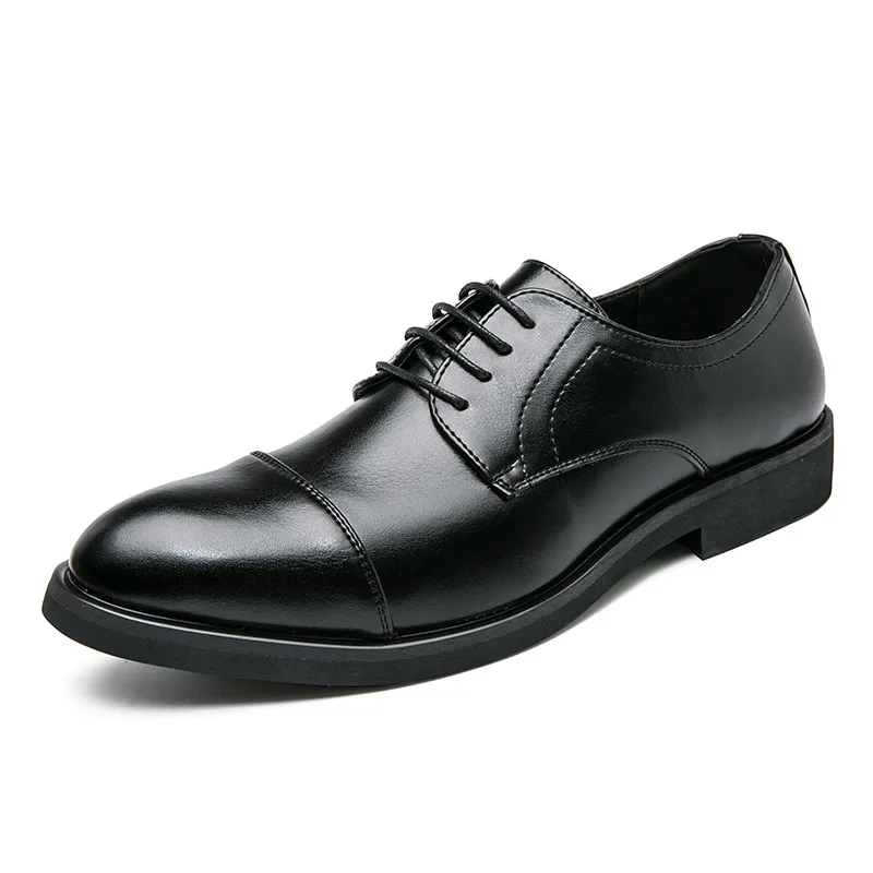 

Solid Oxford Men Formal Shoes Lace-up Basic Ceremonial Business Office Shoes for Men Leather Over Size 38 48 Dropship