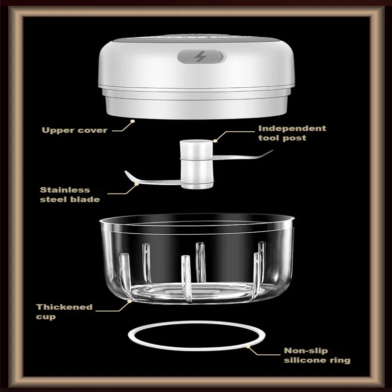 free shipping electric garlic crusher vegetable meat grinder garlic press mini processor usb smart gadgets kitchen accessories free global shipping